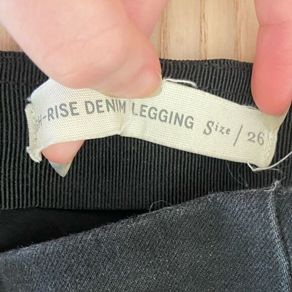 Anthropologie Pilcro And The Letterpress High-Rise Denim Black Jeggings  Size 26 - Picture 5 of 7